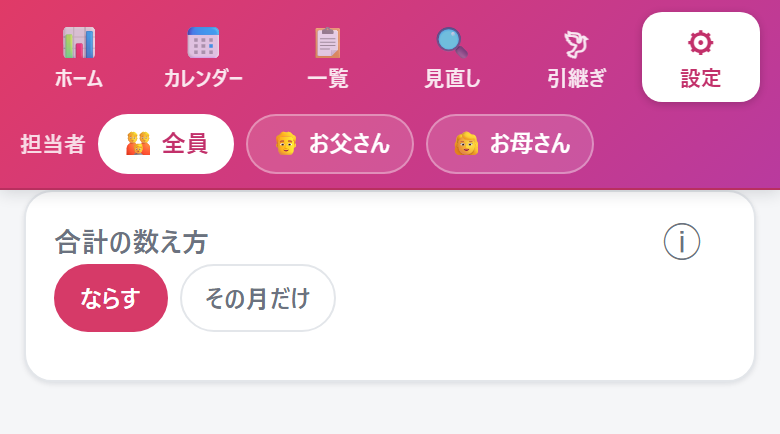 合計の数え方